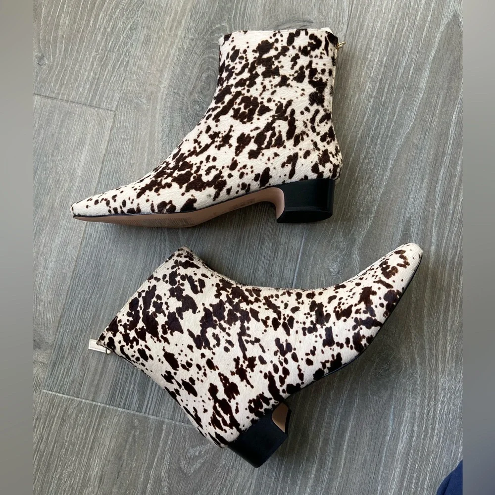 NIB J. Crew Roxie Back Zip Ankle Boot in Snow Pony, BJ873, Size 8.5 - Picture 3 of 10